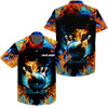 Custom Water fire background custom name Hawaiian bowling shirts for men, bowling team shirts