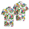 Puerto Rico Parrots Tropical Aloha Hawaiian Shirts For Men & For Women
