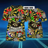FUNSTUFFPRINT Personalized Name Happiness Dart 3D Shirt Cool Dart Player Uniform Shirts Men Women 3D T-shirt