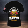FUNSTUFFPRINT Customized 3D Drinking Beer Team Dart Shirt, Dart T shirt, Gift For Dart Lover American Flag Pattern 3D T-shirt