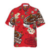 Casino Pattern Red Background Red Hawaiian Shirt