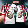 FUNSTUFFPRINT Customized 3D UK Dart Shirt Dart Player Team Uniform UK 3D T-shirt