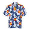 Colorado Flag Seamless Pattern USA Hawaiian Shirt for men and women
