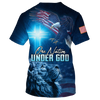 FUNSTUFFPRINT One Nation Under God T Shirt Patriot Jesus And Lion Shirts American Patriotic Gifts 3D T-shirt