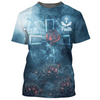 FUNSTUFFPRINT 3D All Over Printed Jesus Shirt Rose Pattern Faith Over Fear Tshirt For Him Her 3D T-shirt