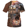FUNSTUFFPRINT 3D All Over Printed In God We Trust T Shirt Lion Under God Premium Shirt 3D T-shirt
