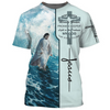 FUNSTUFFPRINT 3D Jesus Walking On The Beach T Shirt Way Maker Micracle Worker Promise Keeper Shirts 3D T-shirt