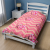 FUNSTUFFPRINT Pink Chevron Disco Ball Christmas Velveteen Plush Blanket