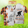 FUNSTUFFPRINT Old Man Plays Lawn Bowls - Personalized Name 3D Polo Shirt