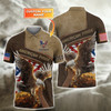FUNSTUFFPRINT American Pride, Eagle, Personalized Name 3D Polo Shirt 11