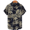 Skull and Rose Hawaiian Shirt, Hawaii shirt for Men, Gift for Skull Lovers