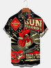 Music Cock Guitar Men's hawaiian Shirts