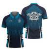 FUNSTUFFPRINT Personalized Name Dart Board Blue Polo Shirt Size S-5XL