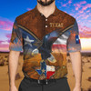 FUNSTUFFPRINT  Eagle Texas   3D All Over Print Polo Shirt Size S-5XL