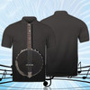 FUNSTUFFPRINT  Guitar Banjo 3D All Over Print Polo Shirt Size S-5XL