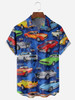 Vintage Sports Car Chest Pocket Men's hawaiian Shirts