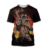 FUNSTUFFPRINT Cowboy Skeleton 3D T Shirt Halloween Cowboy Gifts 3D T-shirt