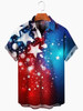 Men's Independence Day Star Print Hawaiian Shirt