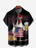 American Flag Turkey Beer Men's Beach hawaiian Shirt, 4th of july hawaiian shirt