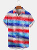 Independence Day Fireworks Gradient Men's hawaiian Shirt, 4th of july hawaiian shirt
