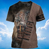 FUNSTUFFPRINT Lion And Knight Templar Warrior T Shirt The King Shirt Men Women 3D T-shirt