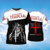 FUNSTUFFPRINT Cool Knight Templar Honor Shirt The God 3D Full Printed Premium T Shirt 3D T-shirt