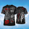 FUNSTUFFPRINT Knight Templar Lion A Child Of God T Shirt Coolspod 3D T-shirt