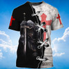 FUNSTUFFPRINT Knight Templar 3D Shirt I May Not Be Perfect Knight Templar Tshirt 3D T-shirt