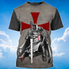FUNSTUFFPRINT Knight Templar A Child Of God, A Man Of Faith T-Shirt 3D T-shirt