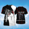 FUNSTUFFPRINT A Child Of God A Man Of Faith Knight Templar Jesus T-Shirt 3D T-shirt