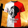 FUNSTUFFPRINT Custom Name Child Of God T Shirt God And Lion T Shirt Gift For Christian T Shirt 3D T-shirt