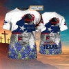 FUNSTUFFPRINT Customized God Bless Texas Bluebonnet T Shirt Texas Shirt Gift For Christian T Shirt 3D T-shirt