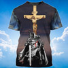 FUNSTUFFPRINT 3D All Over Printed Knight Templar Shirt I Believe In God Tshirt Templar Shirts 3D T-shirt