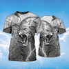 FUNSTUFFPRINT Thunder Lion Knight Armo Patterns T Shirt 3D T-shirt