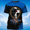 FUNSTUFFPRINT Jesus Christ Saved My Life 3D Tee Shirts Blue And Black T Shirt Coolspod 3D T-shirt