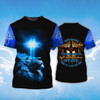 FUNSTUFFPRINT Way Maker Miracle Worker Lion And Light Cross T Shirt Coolspod 3D T-shirt