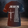 FUNSTUFFPRINT Customized Jesus Is My Savior T Shirt Gift For Christian T Shirt 3D T-shirt