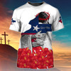 FUNSTUFFPRINT Personalized God Bless Texas T Shirt Texas T Shirt Gift For Christian T Shirt 3D T-shirt