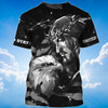 FUNSTUFFPRINT Eagle And God T Shirt, Eagle Lover Black Shirt 3D For Adults 3D T-shirt