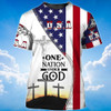 FUNSTUFFPRINT One Nation Under God Patriotic American Flag Pattern Shirt Men Women Coolspod 3D T-shirt