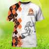 FUNSTUFFPRINT Custom Old Man Plays Lawn Bowls T Shirt 3D T-shirt