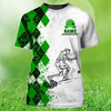 FUNSTUFFPRINT Custom Old Man Plays Lawn Bowls Green T Shirt Funny Lawnbowl Shirts 3D T-shirt