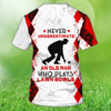 FUNSTUFFPRINT Old Man Plays Lawn Bowls 3D Red T Shirt For Men Old Men Lawn Bowl Shirt 3D T-shirt
