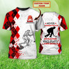 FUNSTUFFPRINT Old Man Plays Lawn Bowls 3D Red T Shirt For Men Old Men Lawn Bowl Shirt 3D T-shirt