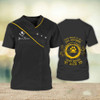FUNSTUFFPRINT Personalized Black Shirt For Dog Groomer Crazy Enough To Rock It Groomer Salon Uniform 3D T-shirt