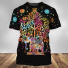 FUNSTUFFPRINT 3D Mandala Elephant Shirt For Men Women, Hippie Shirts, Gift For Elephant Lover, Hippie Gifts 3D T-shirt