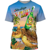 FUNSTUFFPRINT Funny Turtle Beer Summer 3D Shirt, Turtle On The Beach Vacation Shirts For Men Women, Beer Turtle Shirt 3D T-shirt