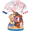 FUNSTUFFPRINT Dachshund Shirts For Men Women, Independence Day Funny Dog On T Shirt 3D T-shirt