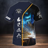 FUNSTUFFPRINT Personalized Cool Welder T Shirt, 3D All Over Printed Best Shirts For Welder, Welding Shirt 3D T-shirt