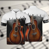 FUNSTUFFPRINT Guitar 3D All Over Print Polo Shirt Size S-5XL